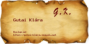 Gutai Klára névjegykártya